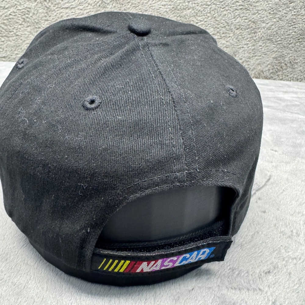 NASCAR Racing Black Baseball Cap with Fiber Optic Enhancements Adjustable - Picture 4 of 13